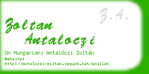 zoltan antaloczi business card